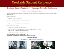 Tablet Screenshot of creeksidestudentresidence.com